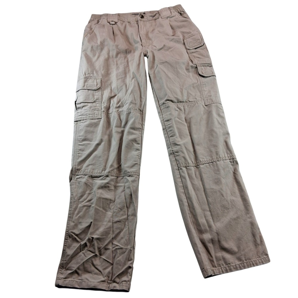 5.11 Tactical Cargo Pants Mens 36x34 Khaki Tan Cotton Canvas Utility 74252
